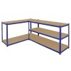 Monster Racking 10 x Garage Racking Shelving Unit / 5 Tier 1600mm Wide x 600mm Deep / Steel & MDF Shelves