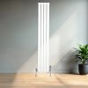 Flat Single Column Radiator & Valves - 1800mm x 280mm - White