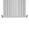 Designer Radiators 160 x 70cm Flat Panel Modern Central Heating Gloss White Vertical Column Double Panel Wall Mounted Slimline Kitchen Living Room Bathroom Commercial Cleaning Brush & Fixing Kit