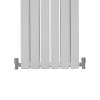 Designer Radiators 180 x 42cm Flat Panel Modern Central Heating Gloss White Vertical Column Double Panel Wall Mounted Slimline Kitchen Living Room Bathroom Commercial Cleaning Brush & Fixing Kit