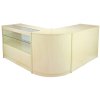 MonsterShop Draco Shop Counter Cabinets & Retail Display Glass Showcase Set, Maple, Melamine MDF