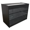 Retail Glass Shelf Product Display Shop Counter Showcase Lockable Cabinet Unit Black - K1200