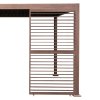 Wood Effect Aluminium Pergola Shutter Panel - 123cm Wide