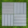 99 x WPC Decking Tiles Grey Terrace Decking Wood Plastic Composite DIY Interlocking Flooring Balcony Roof Terrace Hot Tub Outdoor Deck Tiles Click & Go Easy Clean Weather Resistant 30 x 30 cm (9 m?)