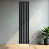 Flat Single Column Radiator - 1800 x 420mm - Black