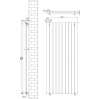 Flat Single Column Radiator - 1600mm x 700mm & Valves - White