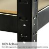 8 x Black Racking Bay Unit 5 Tier Heavy Duty Steel Metal 150kg capacity Per Shelf Garage Shelves Storage Warehouse Shed Workshop Boltless Shelving 75cm x 150cm x 30cm Free Rubber Mallet