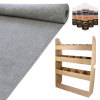 Camper Van Lining Carpet 11m2 Smoke Grey 4 Way Super Stretch & Ford Transit Custom SWB Van Racking Plywood Tool Storage Ply Toolbox Transporter Shelves Rack Unit Motorhome 5 x Adhesive Glue Cans Kit