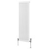 Traditional 2 Column Radiator 1800mm x 472mm Modern Central Heating Heater Gloss White Carbon Steel Vertical Wall Mounted Kitchen Living Room Bathroom Cleaning Brush Fixing Kit & Brackets
