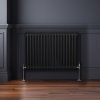 Traditional 2 Column Radiator - 600 x 832mm - Black