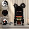 Cup Sealing Machine Electric 500W Fully Automatic Control LCD Panel Commercial Stainless Steel Black Bubble Milk Tea Coffee Smoothies Plastic Paper 90mm 95mm Diameter FREE Film Roll 500-650 Cups Hour