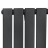 Flat Single Column Radiator - 1800 x 560mm - Anthracite Grey