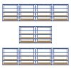 Monster Racking 10 x Garage Racking Shelving Unit / 5 Tier 1600mm Wide x 600mm Deep / Steel & MDF Shelves