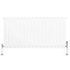 Flat Single Column Radiator & Valves - 600mm x 1190mm - White