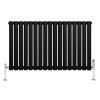 Oval Single Column Radiator & Valves - 600mm x 1020mm - Black