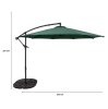 Cantilever Parasol 3m With Full Fan Base - Green