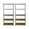 2 Garage Shelving Units 5 Tier Racking Storage Warehouse Bays Industrial Heavy Duty Boltless Steel Shelves