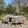 3m Cantilever Garden Parasol Banana Hanging Umbrella Winding Crank Shade Patio Outdoor Sun Shade Tilt UV Protection | Beige Square Base