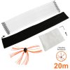 Chimney Sweeping Kit Drill Powered Rotary Brush Sweeping-brush Cleaner 20m Fireplace Wood Burner Flue Reinforced Nylon Flexible Rods FREE Dust Sheet & Storage Bag Includes Allen Key & Drill Adapter MAXBLAST