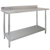 KuKoo 5ft Food Preparation Kitchen Catering Table, Stainless Steel, 250kg Capacity