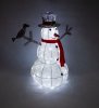 89 cm Light Up Snowman Outdoor 100 Cool White LED 6h/18h timer 12m clear cable