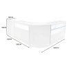 Gravity LED Shop Counter Set B1200, C1200, TB60 & & CM60 - White
