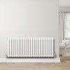 Oval Single Column Radiator & Valves - 600mm x 1440mm - White