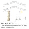 Clothes Airer Ceiling Pulley Maid Traditional Mounted Clothing Dryer 6 Lath Laundry Drying Rack Rail 1.5m White