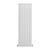 Designer Radiators 180 x 56cm Flat Panel Modern Central Heating Gloss White Vertical Column Double Panel Wall Mounted Slimline Kitchen Living Room Bathroom Commercial Cleaning Brush & Fixing Kit