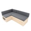 L-Shape Camper Van Sofa Bed & Cushions 1800 x 1200mm Sliding Pull Out Design Under Bench Storage & 2 x Nets Versatile Vehicle Compatibility Birch Wood 8cm Thick Mattress Washable Covers Fixing Kit