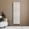Oval Single Column Radiator & Valves - 1600mm x 480mm - White