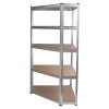 Corner Racking Garage Galvanised Shelving / 900mm x 300mm x 1800mm Racks Storage Unit / 5 Shelves MDF & Galvanised Steel