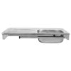 Folding Camping Sink Stainless Steel With Flexible Tap Portable Hand Wash Basin Single Bowl RH Drainer Drainage Pipe Height Adjustable Feet Outdoor FREE Carry Storage Bag Chopping Board & 5 x Hooks