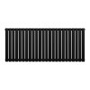 Oval Single Column Radiator - 600 x 1440mm - Black