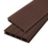Jardí Composite Decking Boards / 5 Square Metres Conker Brown / Wood Effect WPC Pack Garden Outdoor Patios Terrace Hot Tub Tiles (incl. Fixing Screws &, Clips)