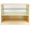 MonsterShop Virgo Shop Counter Cabinets & Retail Display Glass Showcase Set, Maple, Melamine MDF