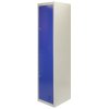 MonsterShop 3 x Blue 2 Door Metal Storage Lockers, Red & Grey Steel Lockable Unit, Staff Gym School Changing Room