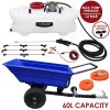 ATV Trailer Garden Sprayer for Quad 60L Maxblast 12V Spot Sprayer Powerful Loading Tractor Wheels Off-Road Farm Horses Tow Tipping Transportation Utility Cart 390kg Arrow Nozzles Spray & Accessories