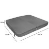 Hot Tub Cover Spa Lid 210cm x 210cm Square Grey Hard Top Weatherproof PVC Leather Foam 25KG/m3 Density Galvanized C-Channel UV Mildew Flame Resistant 