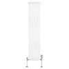 Oval Single Column Radiator & Valves - 1800mm x 360mm - White