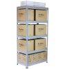 Garage Shelving Storage 5 Tier Heavy Duty Racking 200kg/shelf, Q-Rax Grey 90cm x 182.5cm x 50cm