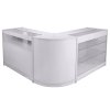 MonsterShop Taurus Retail Display Shop Counters Set & Glass Showcase Cabinet Units, Brilliant White