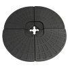 Monster Shop Dark Grey Fan Cantilever Parasol Base Garden Patio Outdoor Umbrella Weight Stand Sand Water Filled Garden Furniture 100cm x 100cm x 7cm