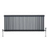 Traditional 2 Column Radiator 600mm x 1462mm Modern Central Heating Heater Matt Anthracite Grey Carbon Steel Horizontal Wall Mounted Kitchen Living Room Bathroom Cleaning Brush Fixing Kit & Brackets