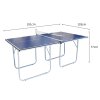 Table Tennis Table Folding Legs Ping Pong Portable Compact Easy Quick Installation Multifunctional Games Indoor Outdoor 2 Bats 5 Balls Net Powder Coated Iron 12mm MDF 181 x 102 x 76cm 26kg