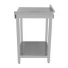 Modular Cocktail Bar Corner Unit With 5cm Splashback 85 x 55 x 55cm 2 Tier Shelf Worktop Prep Workstation Heavy Duty Stainless Steel Adjustable Feet Bar Station Link 2 x Brackets Included