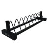 Horizontal Weight Plate Rack 8 Slots for Bumper Plates & 2 Barbell Holders