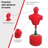 Free Standing Boxing Dummy Large Size Red 175cm Martial Arts Kick Boxing Training Body Revolution Indoor Outdoor Realistic MMA Opponent Partner Punch BOB Targeted Striking Mannequin Portable Gym Use