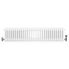 Traditional 4 Column Radiator & Valves - 300 x 1370mm - White