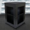 MonsterShop CM60 Corner Shop Counter Retail Showcase Display Cabinet, Black, 120 x 90 x 60cm